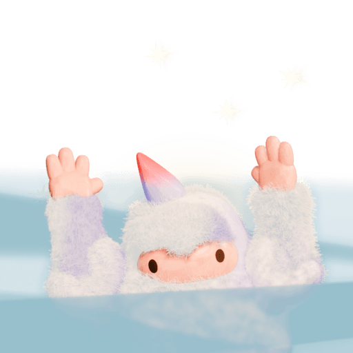 The mascot underwater